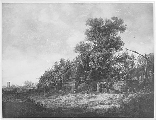 Gehöft mit Ziehbrunnen, 1633, Jan van Goyen