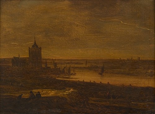 Gezicht op de Rijn bij Arnhem, , Jan van Goyen
