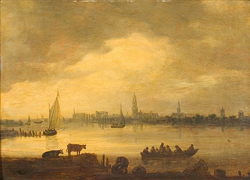 Gezicht op Antwerpen, , Jan van Goyen