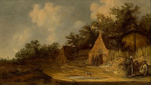 Landschap met boerenhofstede, , Jan van Goyen