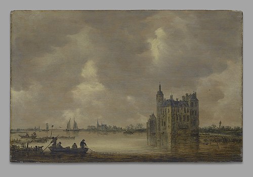 A Castle by a River, 1647, Jan van Goyen