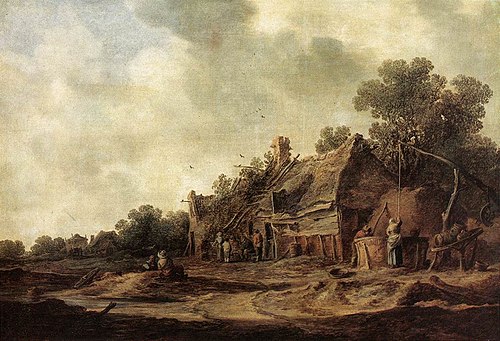 Peasant Huts with a Sweep Well, 1633, Jan van Goyen