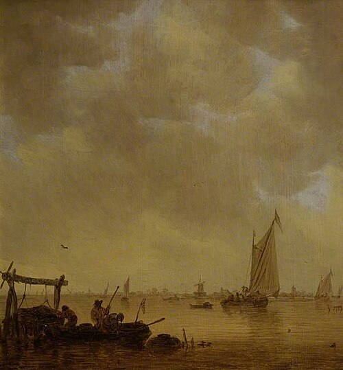 An Estuary, 1643, Jan van Goyen