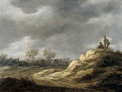 Landscape with figures, 1628, Jan van Goyen