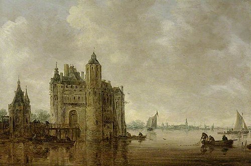A watergate by an estuary, 1644, Jan van Goyen