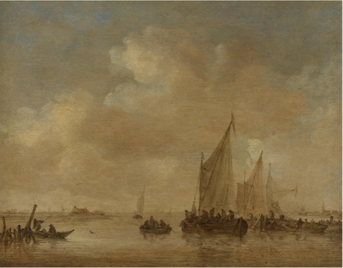 Fishing Boats in an Estuary, 1652, Jan van Goyen