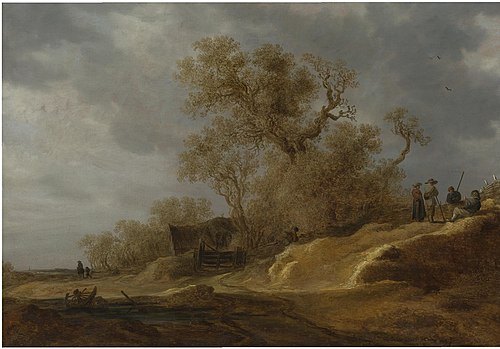 A Dune Landscape with Peasants by a Track, 1634, Jan van Goyen