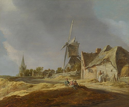 Paysage avec un moulin, 1634, Jan van Goyen