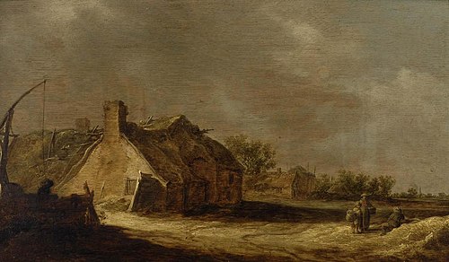 Paysage aux chaumières, 1644, Jan van Goyen