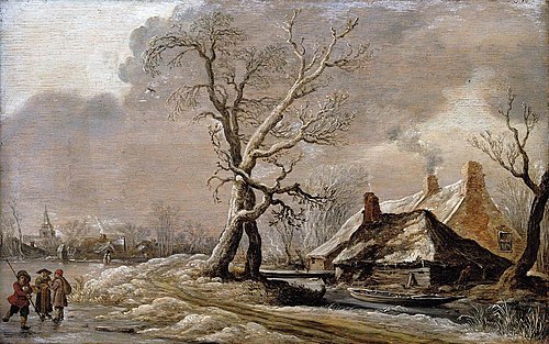 Winter on the River, 1627, Jan van Goyen