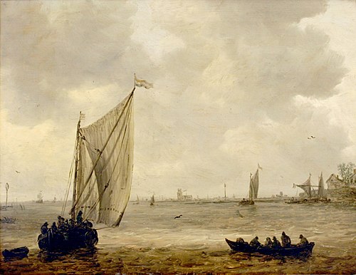 View over the Maas towards Dordrecht, 1648, Jan van Goyen