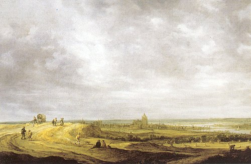 River landscape with a view of Arnhem, 1641, Jan van Goyen