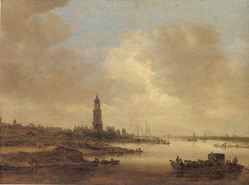 View on Rhenen, 1648, Jan van Goyen