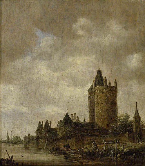 A Castle by a River, 1647, Jan van Goyen