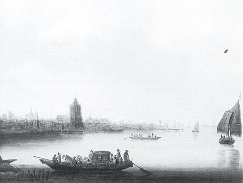 Riverbank near Dordrecht, 1641, 1641, Jan van Goyen