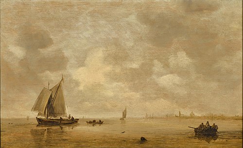 Calm Sea, 1645, Jan van Goyen