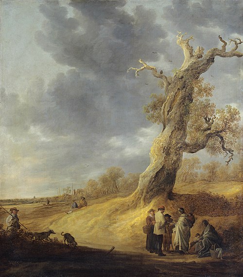 Landscape with Half-leaved Weathered Oak, 1638, Jan van Goyen
