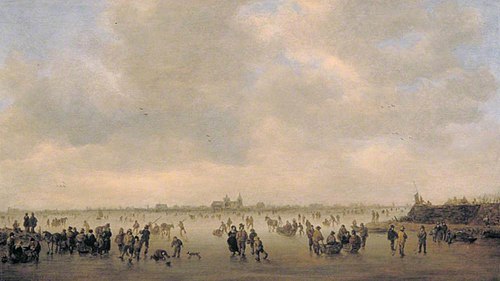 Ice-skating near 's-Hertogenbosch, 1646, Jan van Goyen