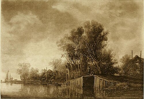 River with a Small Bridge, 1638, Jan van Goyen