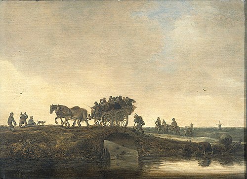 Horse-drawn Wagon, 1646, Jan van Goyen