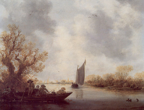 Landscape with Anglers, 1635, Jan van Goyen