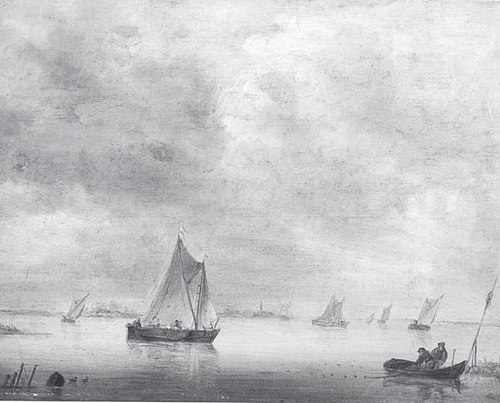 River Landscape, 1650, Jan van Goyen