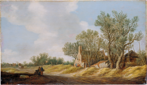 Ferme au bord d'un chemin, 1628, Jan van Goyen