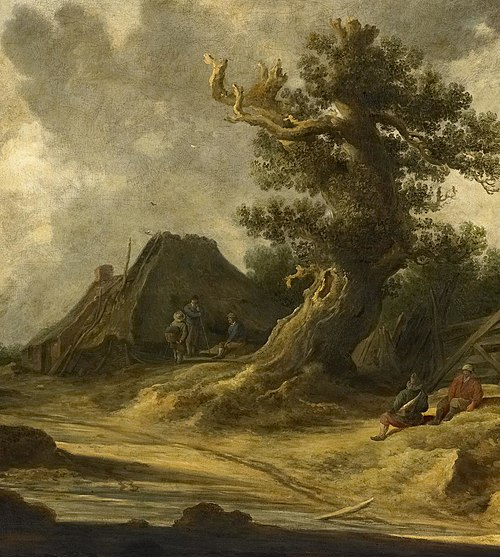 Dune Landscape with Hut and Blasted Oak, 1632, Jan van Goyen