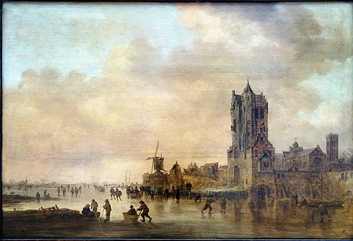 Icy Pleasures by the Pellecussenpoort, Utrecht, 1645, Jan van Goyen