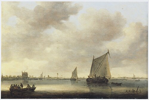 Vue sûr le Merwede, 1646, Jan van Goyen