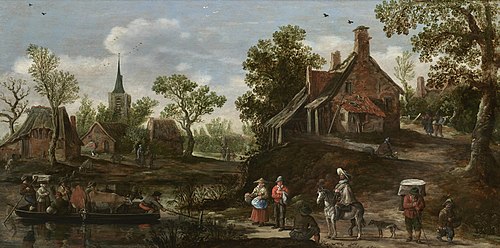 The Ferry, 1625, Jan van Goyen