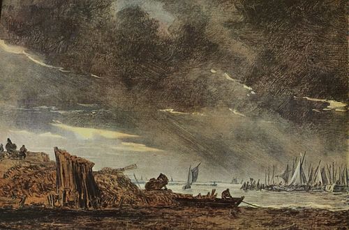Storm over a Fishing Harbour, 1642, Jan van Goyen