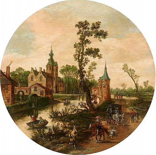 View of a Castle with Tower, 1624, Jan van Goyen