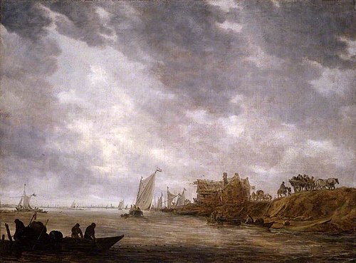 A River Scene, 1642, Jan van Goyen