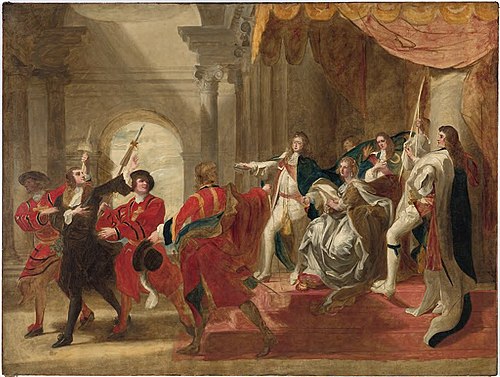 Monmouth before James II, 1795, John Singleton Copley