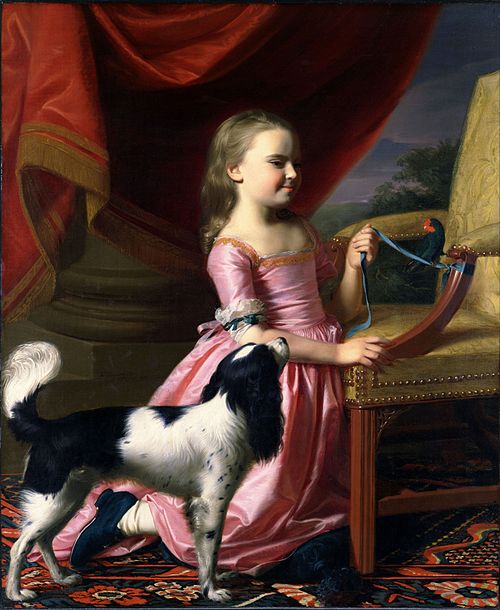 Young Lady with a Bird and a Dog, 1767, John Singleton Copley