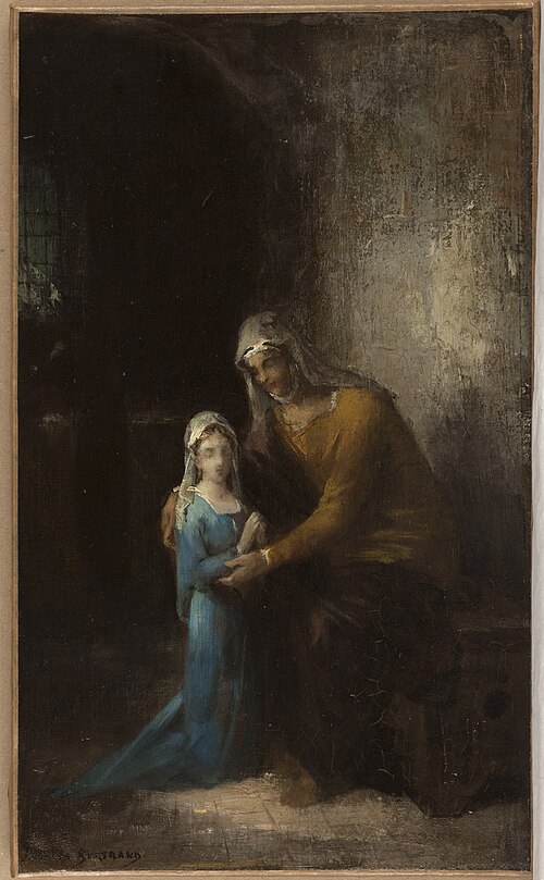 Esquisse pour l'église Saint-Louis-d'Antin - L'Education de la Vierge, 1872, Jean-Baptiste Bertrand