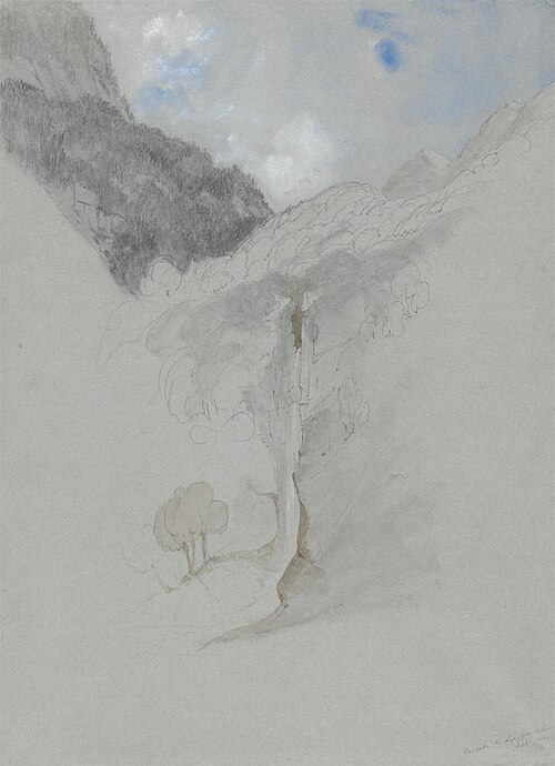 Casade de Lys From Below, 1834, James Duffield Harding
