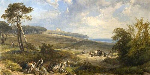 Branksome Cliffs, Dorset, 1858, James Duffield Harding