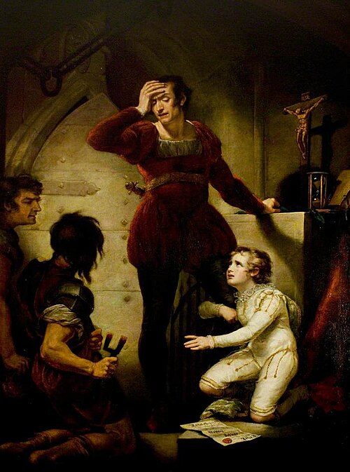 'King John', Act IV, Scene 1, Hubert and Arthur (from the Boydell series), 1789, James Northcote