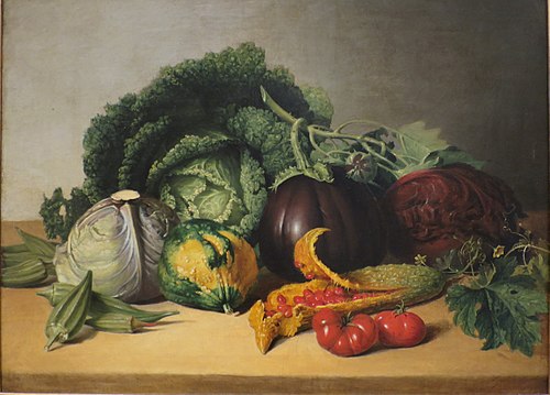 Still Life: Balsam Apple and Vegetables, 1818, James Peale