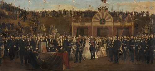 First Bricklaying of the Kattendijkdok in Antwerp, 1866, Jan-Baptist Huysmans