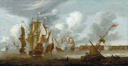 Dutch Ships Attacking a Portuguese Harbour, , Jan Peeters