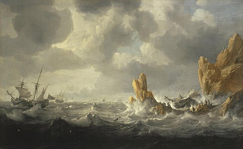 Stormy Sea, 1645, Jan Peeters
