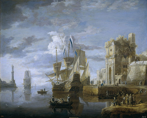 Port by the Sea, 1640, Jan Peeters