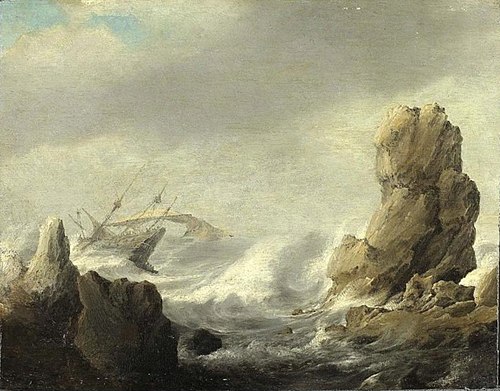 Storm at Sea, 1700, Jan Peeters