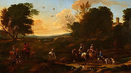 Hawking Party, 1700, Jan Wyck