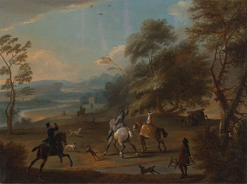 A Hawking Party, 1690, Jan Wyck