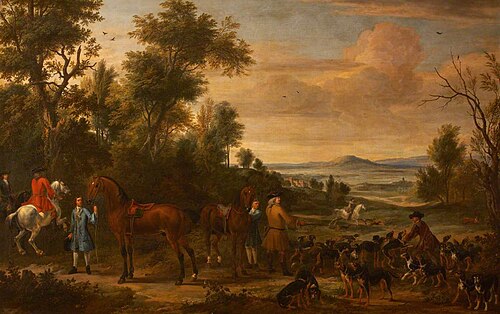 Gilbert Coventry, later 4th Earl of Coventry (c.1688 - 1719) in the Hunting Field, 1699, Jan Wyck
