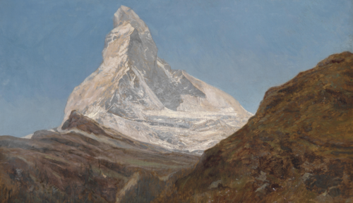 Matterhorn i solskin. 1874, 1874, Janus La Cour